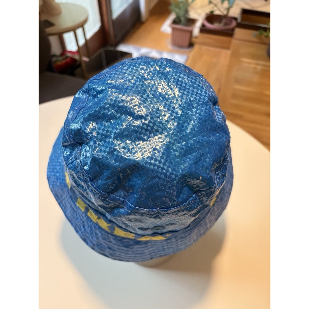 IKEA FRAKTA Blue Bucket Hat Logo Streetwear Hypebeast Y2K Festival Cap Bold - Picture 4 of 6